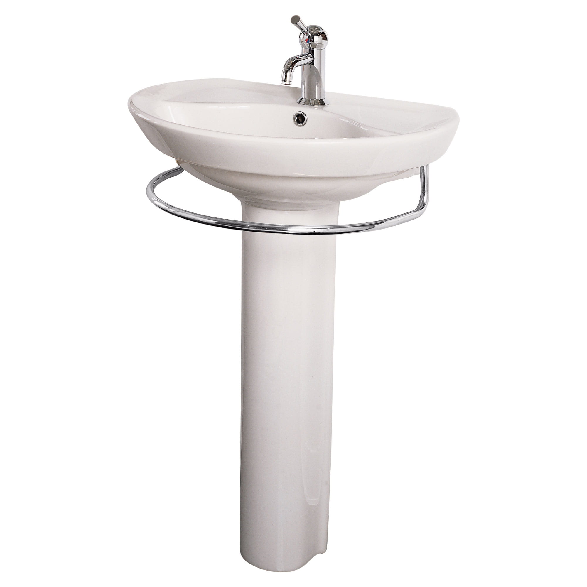Ravenna Center Hole Only Pedestal Sink Top and Leg Combination WHITE
